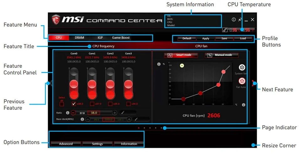msi command center features